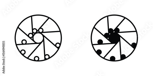 Perpetual motion icon design collection. Vector sign and symbol for UI designs