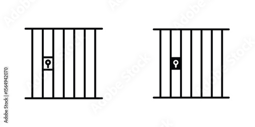 Prison icon design collection. Vector sign and symbol for UI designs