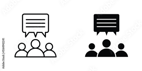 Public opinion icon design collection. Vector sign and symbol for UI designs