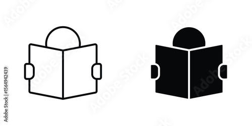 Reading icon design collection. Vector sign and symbol for UI designs