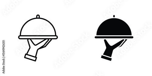 Restaurant Tray icon design collection. Vector sign and symbol for UI designs