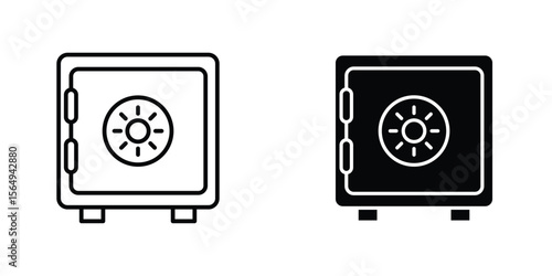 Safe icon design collection. Vector sign and symbol for UI designs