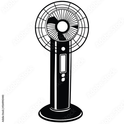 electric fan isolated on white