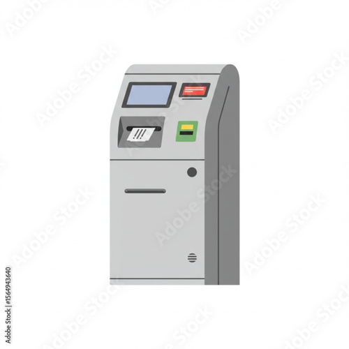 Automated teller machine graphic suited for mobile applications, providing clear and concise visual element for banking or financial design.