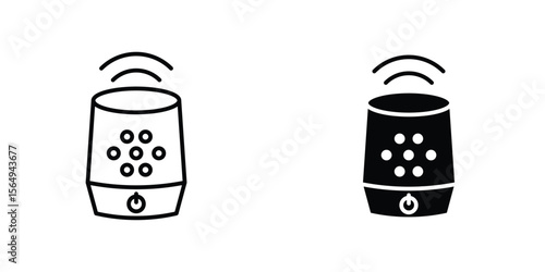 Smart speaker icon design collection. Vector sign and symbol for UI designs