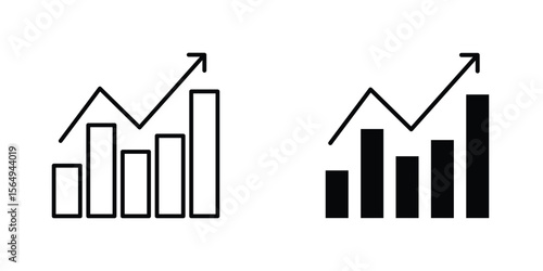 Stagflation icon design collection. Vector sign and symbol for UI designs