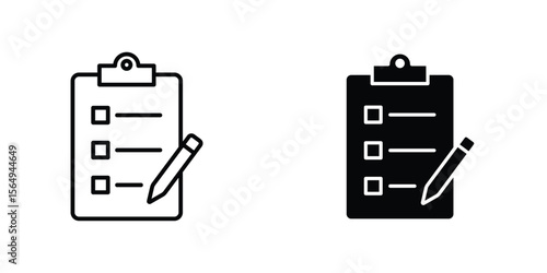 Survey icon design collection. Vector sign and symbol for UI designs