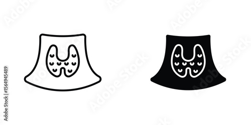 Thyroid icon design collection. Vector sign and symbol for UI designs