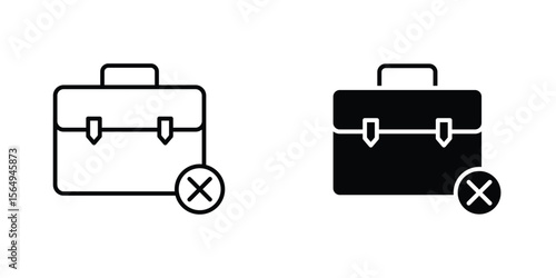 Unemployment icon design collection. Vector sign and symbol for UI designs