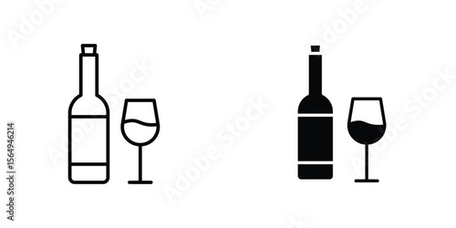 Vodka icon design collection. Vector sign and symbol for UI designs
