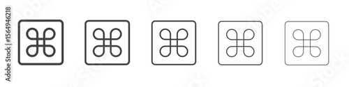 Cmd or command icon Line graphics illustration symbol