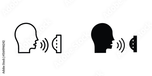 Voice control icon design collection. Vector sign and symbol for UI designs