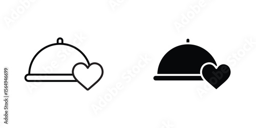 Wedding dinner icon design collection. Vector sign and symbol for UI designs