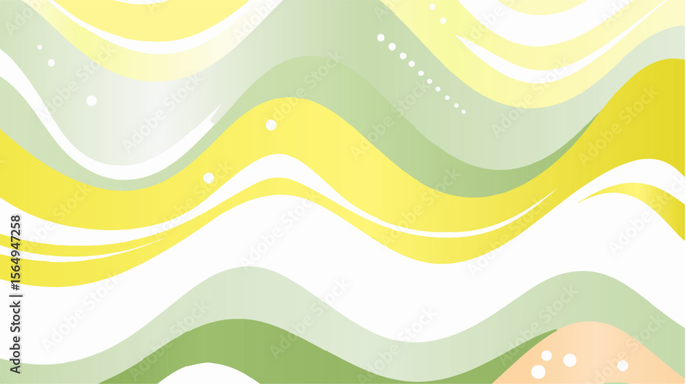 Fototapeta premium Vector wavy design with dots in pastel colors for background and decorative use