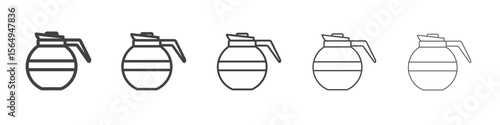 coffee pot icon Line graphics illustration symbol