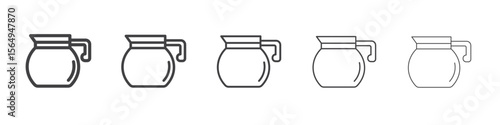coffee pot icon Line graphics illustration symbol