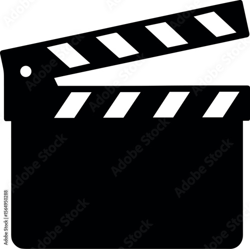 Movie Clapperboard vector black silhouette design