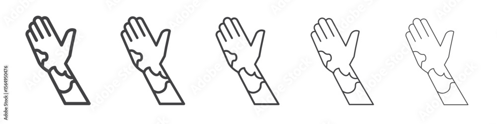 Obraz premium Contact Dermatitis icon Line graphics illustration symbol