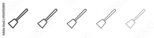 Cooking spatula icon Line graphics illustration symbol