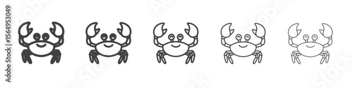 Crabs icon Line graphics illustration symbol