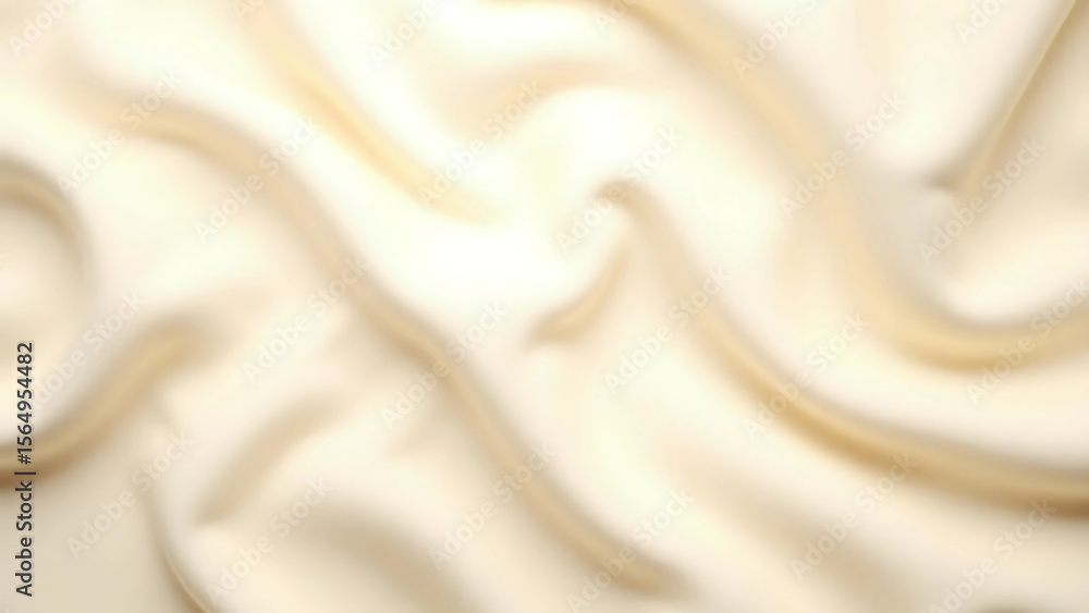 Naklejka premium Soft Beige Linen Texture Background with Natural Light and Subtle Folds 