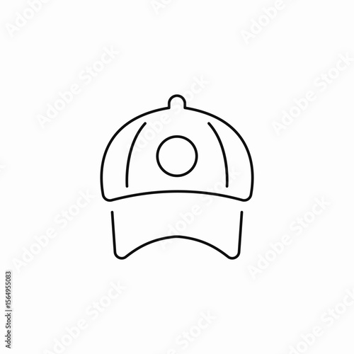 baseball cap casual icon sign vector