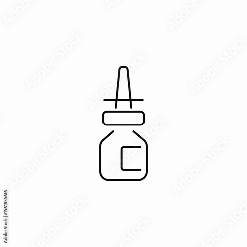 nasal spray bottle icon sign vector