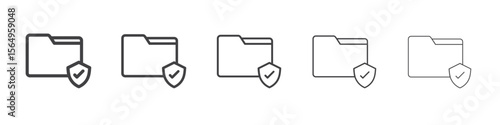 data protection icon Line graphics illustration symbol