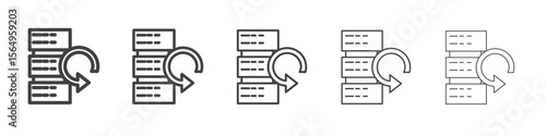Data Recovery icon Line graphics illustration symbol