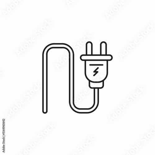 electric plug cord icon sign vector
