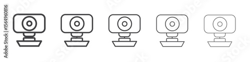 Digital Webcam icon Line graphics illustration symbol