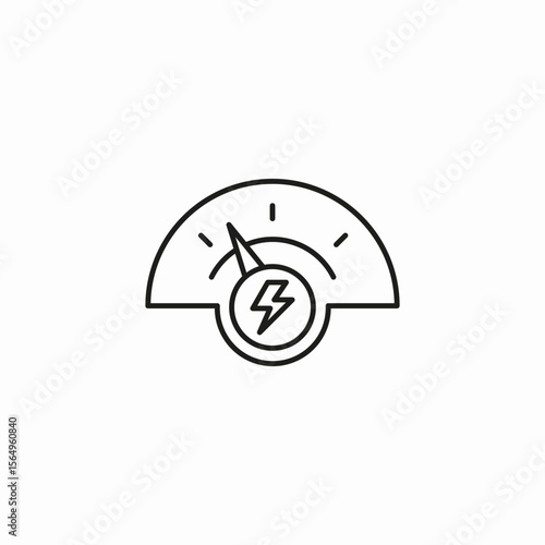 energy meter gauge icon sign vector