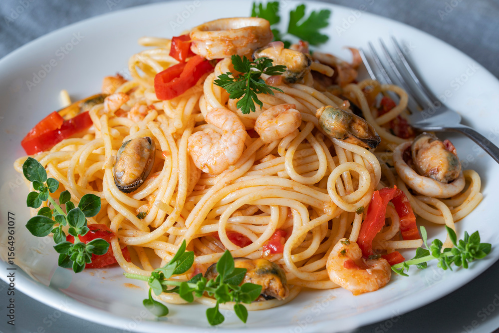 Spaghetti mit Meeresfrüchte Spaghetti mit Meeresfrüchte