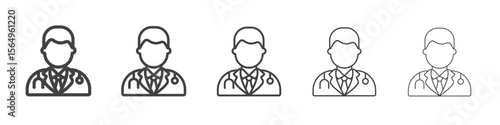 Doctor icon Line graphics illustration symbol