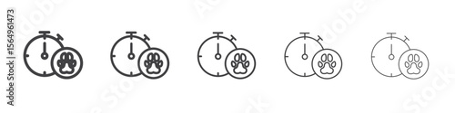 Dog competition icon Line graphics illustration symbol