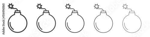 dynamite icon Line graphics illustration symbol