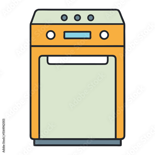 A dishwasher machine efficiently cleans dishes, glasses, and utensils using water and detergent, saving time and effort while ensuring hygienic, spotless results every cycle.
