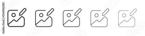 Edit Image Icon Line graphics illustration symbol