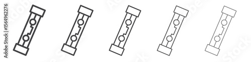 Electric fuse icon Line graphics illustration symbol