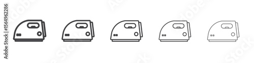 Electric Iron icon Line graphics illustration symbol