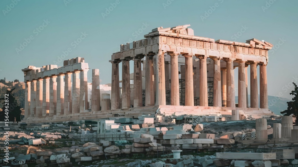 Obraz premium Acropolis of Athens with Parthenon View