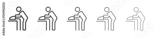 Eye scanner icon Line graphics illustration symbol