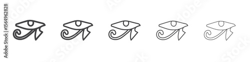 Eye of Horus Egypt Deity icon Line graphics illustration symbol