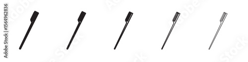 Eyebrow brush icon Line graphics illustration symbol