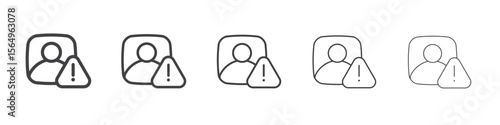 Fake account icon Line graphics illustration symbol