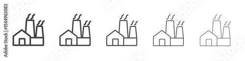 Factory deal icon Line graphics illustration symbol
