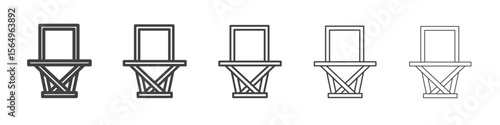 folding chair icon Line graphics illustration symbol