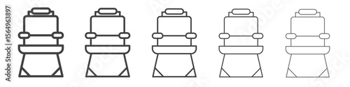 folding chair icon Line graphics illustration symbol