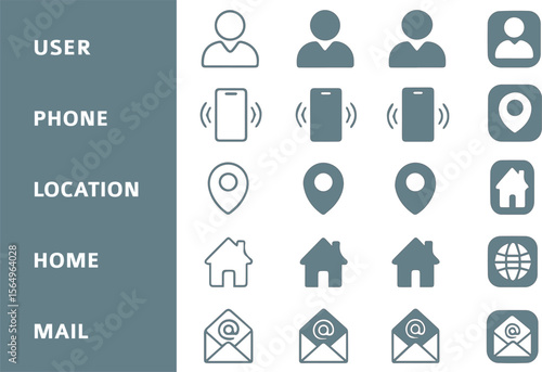 Collection of User Icons for Mobile and Web Applications