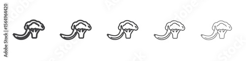 Fruits and vegetables icon Line graphics illustration symbol